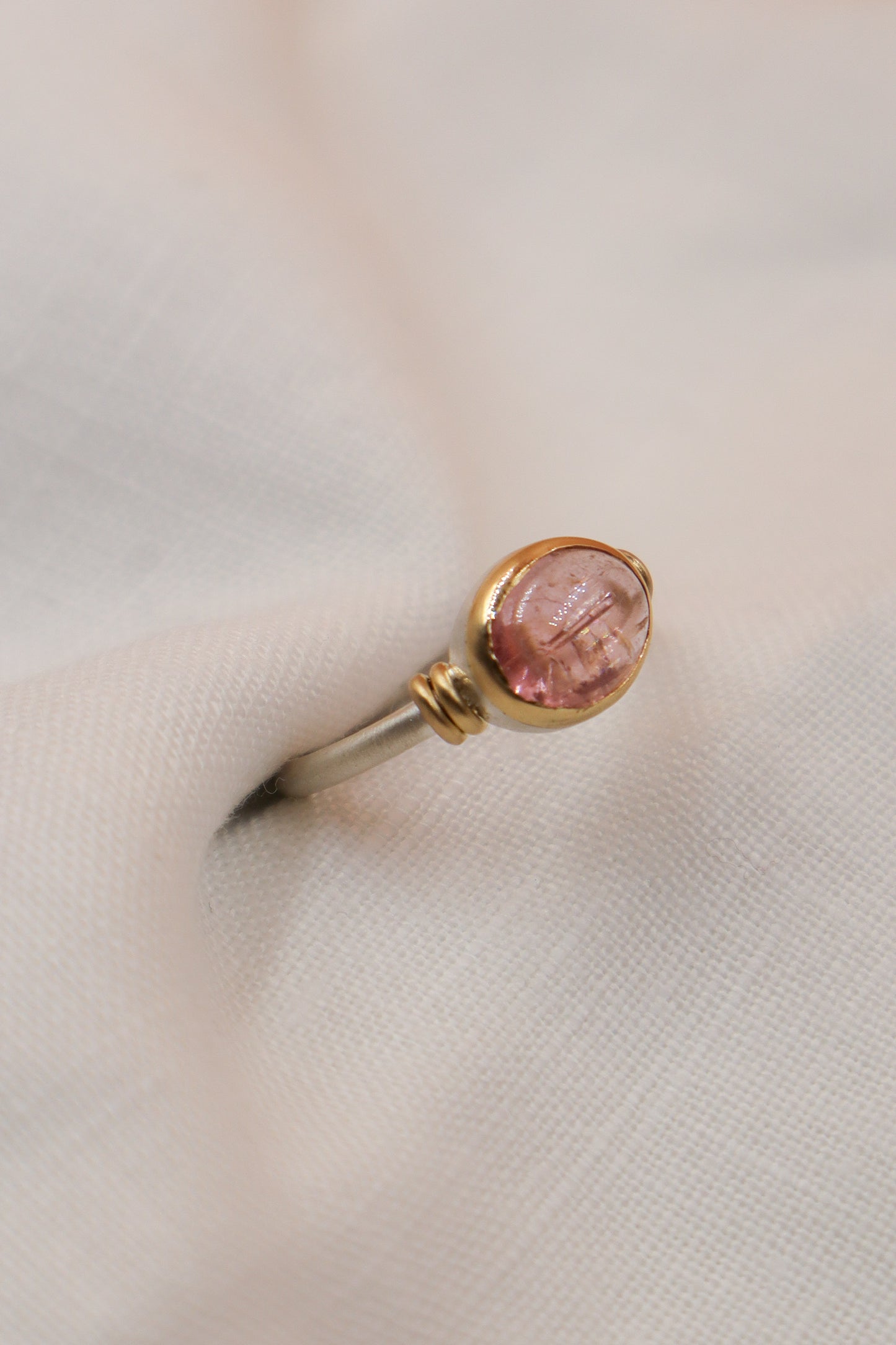 Anello "Origine" tormalina rosa