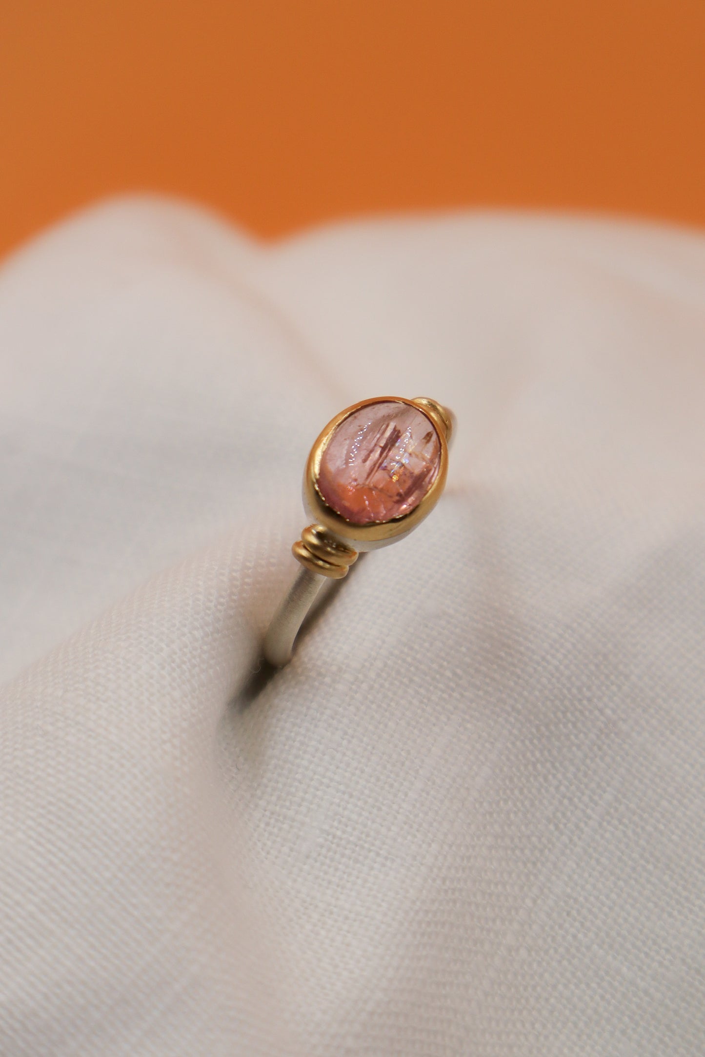 Anello "Origine" tormalina rosa
