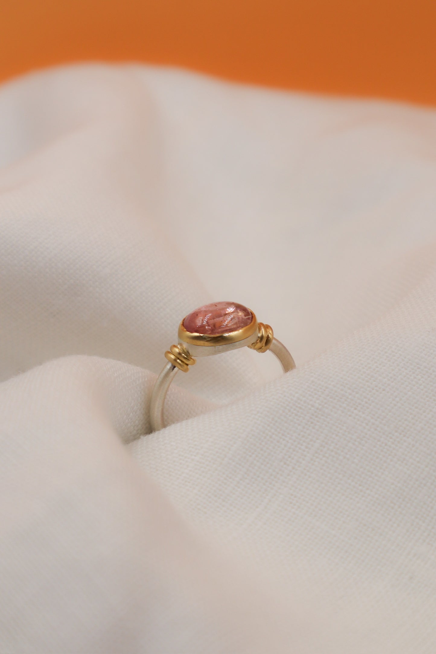 Anello "Origine" tormalina rosa