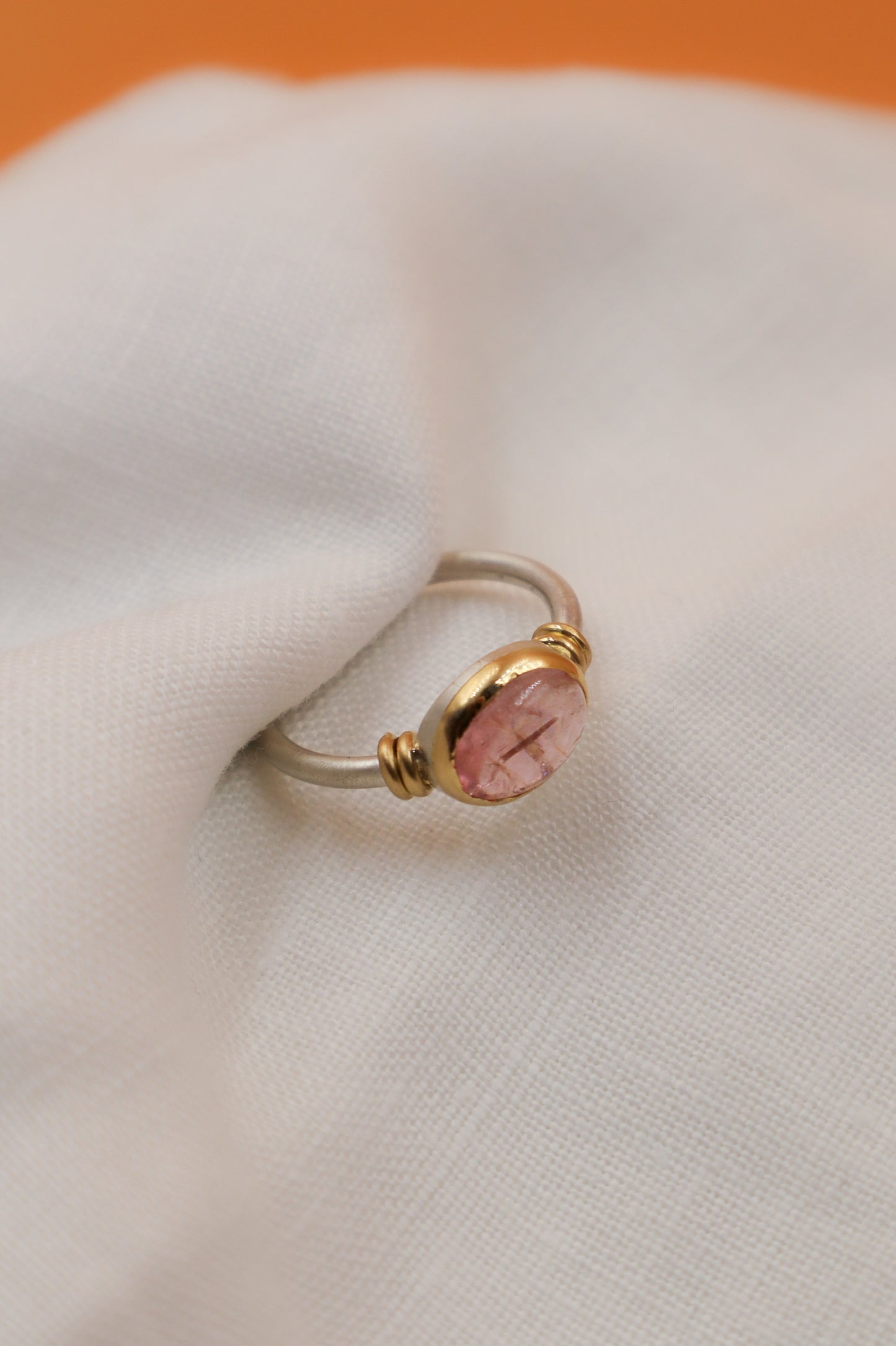 Anello "Origine" tormalina rosa