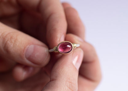Anello "Origine" tormalina rubellite