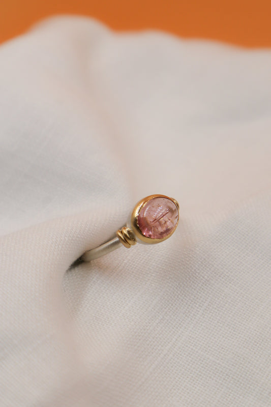 Anello "Origine" tormalina rosa